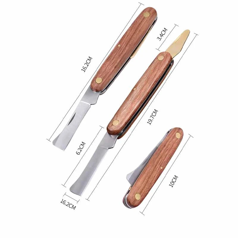 Grafting Knife - 2 Blade Stainless Steal Wooden Handle